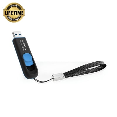 Picture of ADATA UV128 64GB Black-Blue USB 3.2 Pen Drive