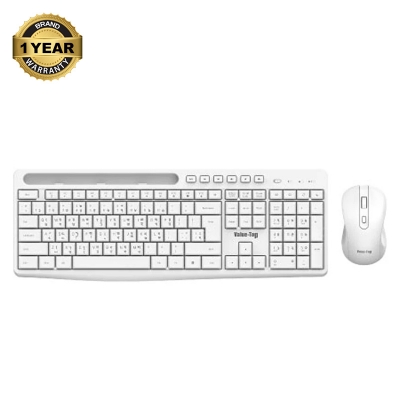 Picture of Value Top KMW1096W White Wireless Silent Office Keyboard & Mouse Combo with Bangla