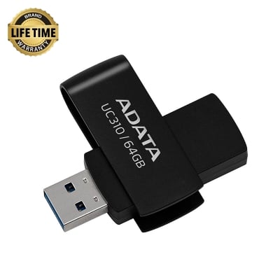 Picture of ADATA UC310 64GB USB 3.2 Black Pen Drive