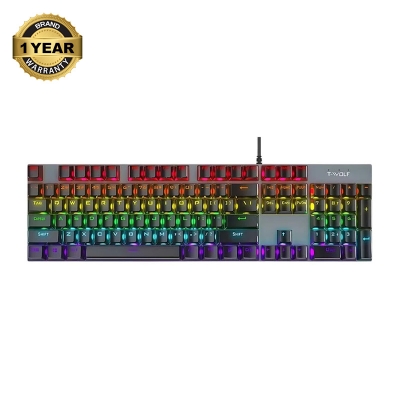 Picture of T-WOLF T17 RGB Wired (Blue Switch) Black Mechanical Gaming Keyboard