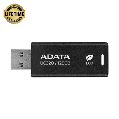 Picture of ADATA UC320 128GB USB 3.2 Black Pen Drive #UC320-128G-RBK/BK