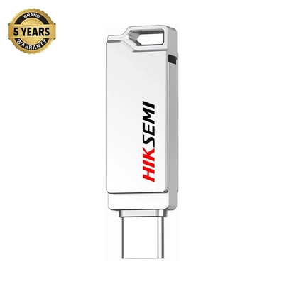 Picture of Hiksemi Sync HS-USB-E327C 64GB USB 3.2 & Type-C Silver Pen Drive