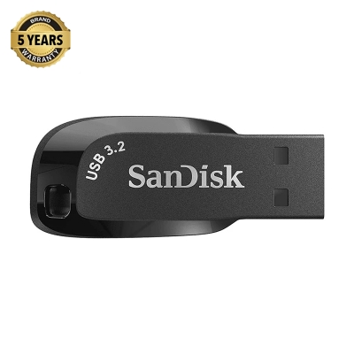 Picture of SanDisk 128GB Ultra Shift USB 3.2 Gen 1 Black Pen Drive # SDCZ410-128G-G46