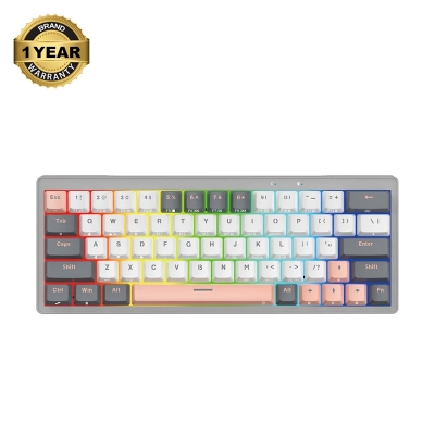 Picture of Fantech Atom Pro63 MK912 Tri Mode RGB Hot Swap (Blue Switch) Saturn Stellar Edition Mechanical Gaming Keyboard