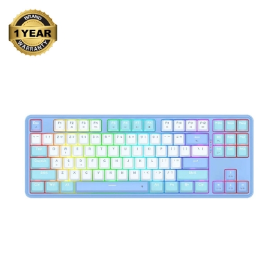 Picture of Redragon Star Blade K707 RGB Wired Hot Swap (Dragon Chant Switch) Gasket-Mounted White Blue Mechanical Gaming Keyboard