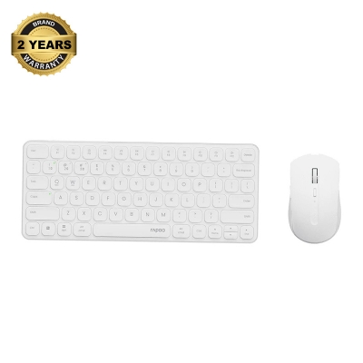 Picture of Rapoo 9050S (Dual Mode) White Ultra-slim Keyboard & Mouse Combo