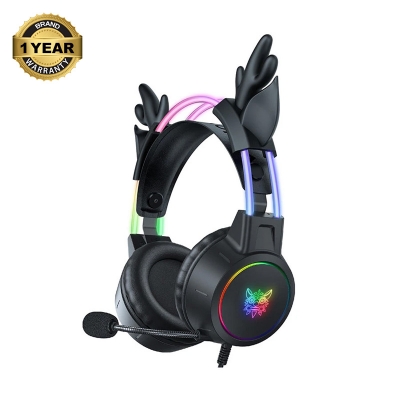 Picture of Onikuma X15 Pro Deer Ear RGB Wired Black Professional Gaming Headphone
