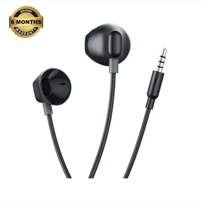 Picture of Oraimo Half In-Ear Wired 3.5mm Jack Black Earphone