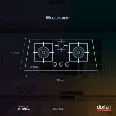 Picture of DORFEN Marble Panel Gas Stove with 3-Burner