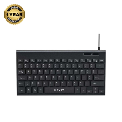 Picture of Havit KB224 Wired Black Mini Multimedia Keyboard with Bangla