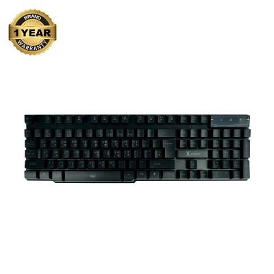 Picture of Xtreme XJOGOS KB72R Backlit Wired Black Keyboard with Bangla