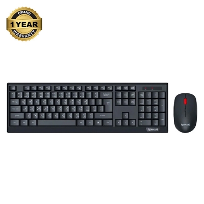 Picture of Redragon BS-8343 Wireless Black Keyboard & Mouse Combo with Bangla