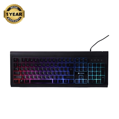 Picture of Xtreme K502R RGB Backlit Wired Black Keyboard with Bangla