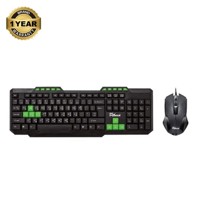 Picture of Pc Power PGC303Y103 Wired Black Keyboard & Mouse Combo with Bangla