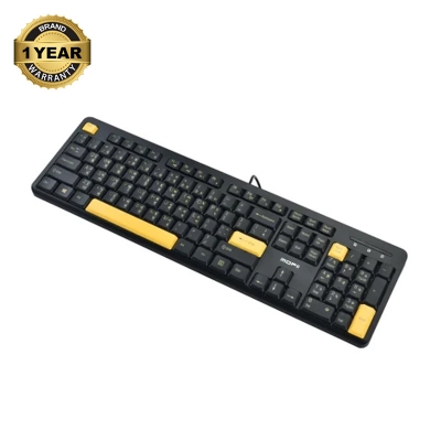 Picture of MOFII SK-701 Black & Yellow Wired Keyboard With Bangla