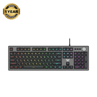 Picture of AULA F2028 (White Switch) Wired Black Membrane Gaming Keyboard