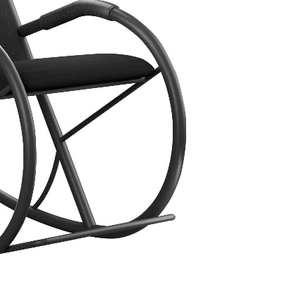 Picture of REGAL Metal Rocking Chair Black RCH-201-2-1-66