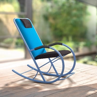 Picture of REGAL Metal Rocking Chair Blue RCH-201-2-1-05