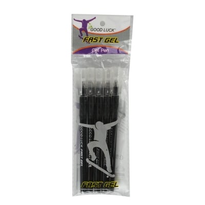 Picture of Good Luck Fast Gel Pen - Black - 5 Pcs Pouch