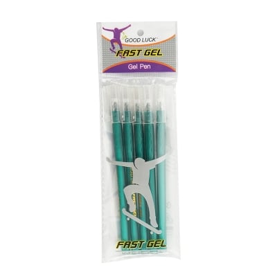 Picture of Good Luck Fast Gel Pen - Green - 5 Pcs Pouch