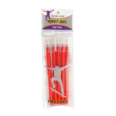 Picture of Good Luck Fast Gel Pen - Red - 5 Pcs Pouch