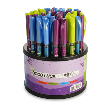 Picture of Good Luck Fine Ball Pen - 48 Pcs set with Rotating Pen Stand