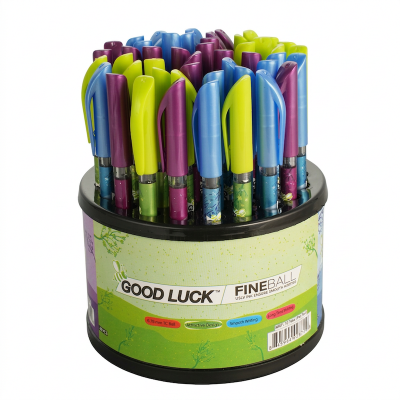 Picture of Good Luck Fine Ball Pen - 48 Pcs set with Rotating Pen Stand
