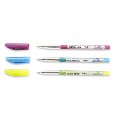 Picture of Good Luck Fine Ball Pen - 48 Pcs set with Rotating Pen Stand