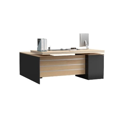 Picture of REGAL Laminated Board Senior Executive Table Beech And Black SEO-101-1-1-36