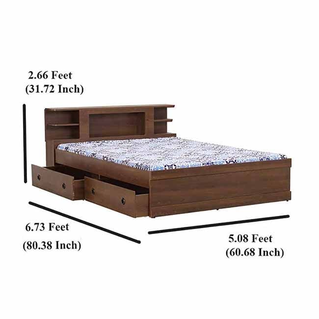Picture of REGAL Laminated Board Marigold Bed Antique MARIGOLD-BDH-110-1-1-20 (DOUBLE)