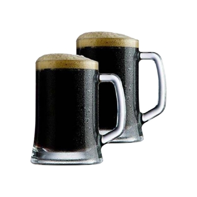 Picture of Everyday Use Transparent Beautiful unique design Water /Drinking/Coke /Sorbat /Juice premiumv Big Size 400 Ml Mug 1 Piece-White