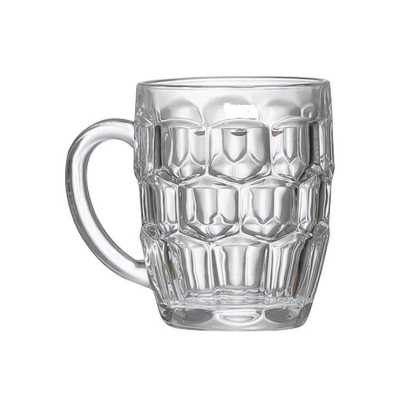 Picture of Everyday Use  Transparent Beautiful unique design Water /Drinking/Coke /Sorbat /Juice premiumv  Big Size 500 Ml Mug 1 Piece-White