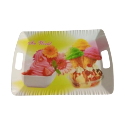Picture of Premium Printed Served Tray 12-Inch  - Serve Your food Premium Printed On the tray-Multicolor