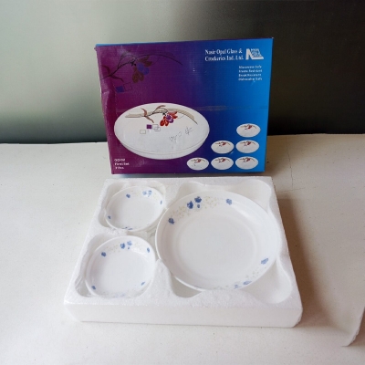 Picture of good quality unique design opal Firni family Glass Bati Set 7 Piece-Multicolor