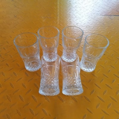 Picture of Olila Crystal clear Heavy Drinking water Tall Glass Set  6 Piece 250 Ml-White