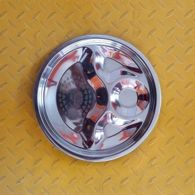 Picture of Stainless Steel unique design  strong Divided Dinner Plate Sets 4 Compartments Plate  1Piece-Silver