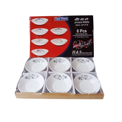 Picture of good quality unique design opal Firni family Glass Bati Set 6 Piece-Multicolor