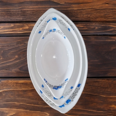 Picture of good qualities unique design  Including Serving Dish Snack  Dish Soup & Firni Bati set 3 Piece-Multicolor