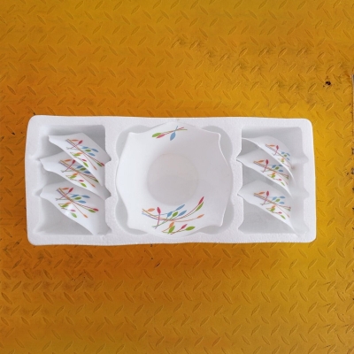 Picture of good quality unique designs Opal Glassware Dinner Soup Set  7 Piece-Multicolor