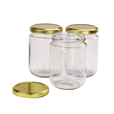 Picture of Transparent Glass Food Storage Jars 500gm Set of 3 Pieces-Transparent