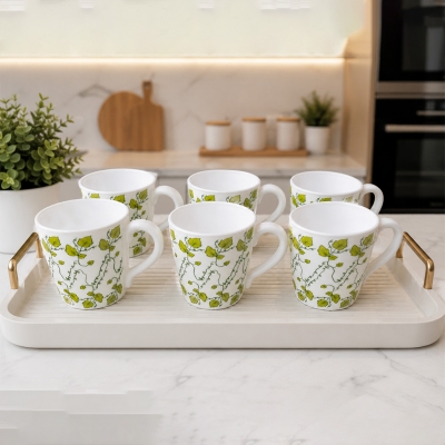 Picture of Opal Printed Tea Coffee Mug Set 200 Ml 6 Piece-Multicolor
