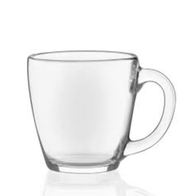 Picture of Everyday Use Good Quality Tea coffee Cup set Crystal Clear transparent Beautiful unique design Premium Cup Set 6 Piece 150 Ml-White