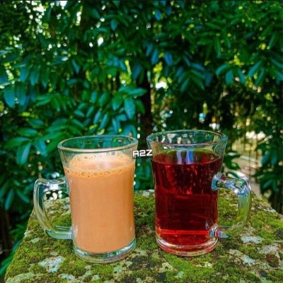 Picture of Everyday Use Good Quality Tea coffee Cup set Crystal Clear transparent Beautiful unique design Premium Cup Set 6 Piece per capacity 120 Ml-Multicolor