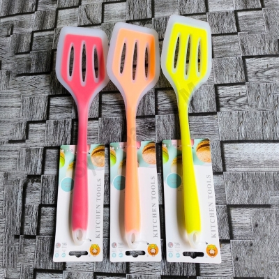 Picture of Good Quality Strong Beautiful Unique Design Nonstick Silicone Spoon 1Piece-Multicolor