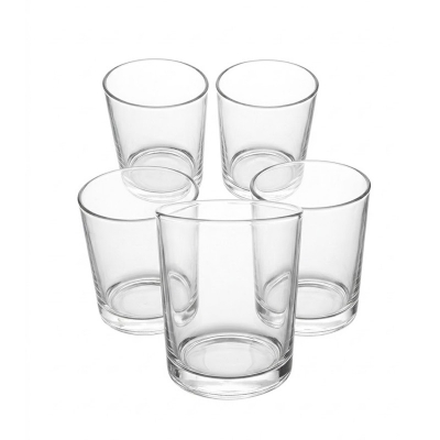 Picture of Everyday Use good quality Strong Crystal Clear Unique design Heavy Sharbat Juice Lassie Glass Set 6 Piece capacity 250 Ml N29T Model-White