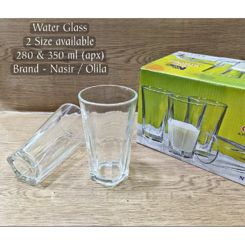 Picture of Beautiful unique   design 5 Angel good quality strong crystal clear  Heavy 320 Ml Drinking Water glass set 6 pcs-White
