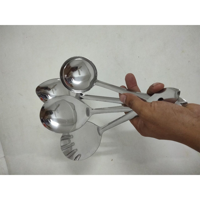 Picture of Serving Spoon Set/Stainless Steel Spoon Set-4 Pieces Set-White