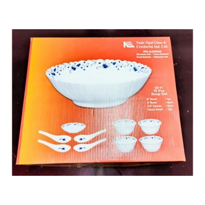 Picture of opal , nasir glassware10 pieces Diningware soup set, nasir-Multicolor