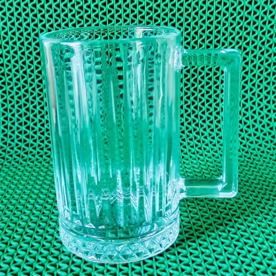 Picture of Crystal Clear transparent Beautiful unique design Water Mug/Drinking/Coke /Sorbat /Juice premium Mug 1 Piece-White