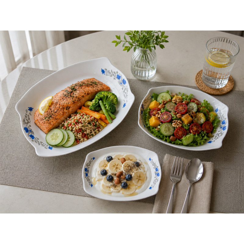 Picture of good qualities unique design  Including Serving Dish Snack  Dish Soup & Firni Bati set 3 Piece-Multicolor